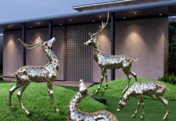 花片小鹿雕塑制造商，城市雕塑，公園鏤空小鹿雕塑觀賞型