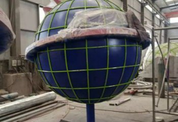 地球雕塑標準，烤漆工藝，不銹鋼地球雕塑精品