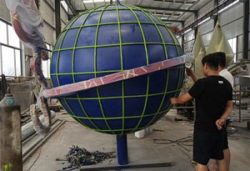 地球雕塑制造商，標識雕塑，不銹鋼地球雕塑廠家
