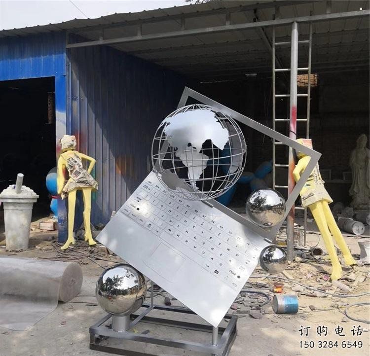 地球儀雕塑通用，花園小品，廣場筆記本地球儀雕塑優(yōu)價