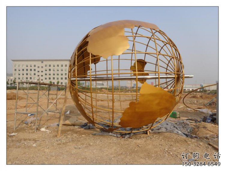 地球儀雕塑制造，校園雕塑，烤漆地球儀雕塑展品