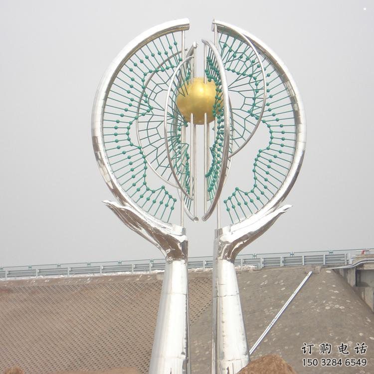 地球儀雕塑優(yōu)價，村標概念，手托地球儀雕塑廠家精品