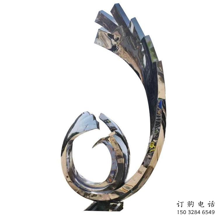 鳳凰雕塑制作，鏡面概念，亮面不銹鋼鳳凰雕塑專供