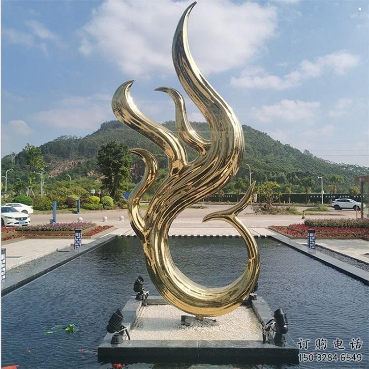鳳凰雕塑優(yōu)價(jià)，村標(biāo)概念，不銹鋼電鍍鳳凰雕塑廠家