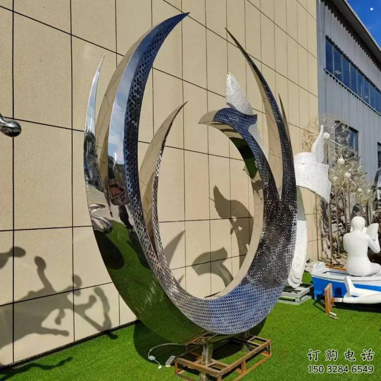 小鳳凰雕塑承接，景區(qū)案例，鳳凰圓環(huán)雕塑廠家