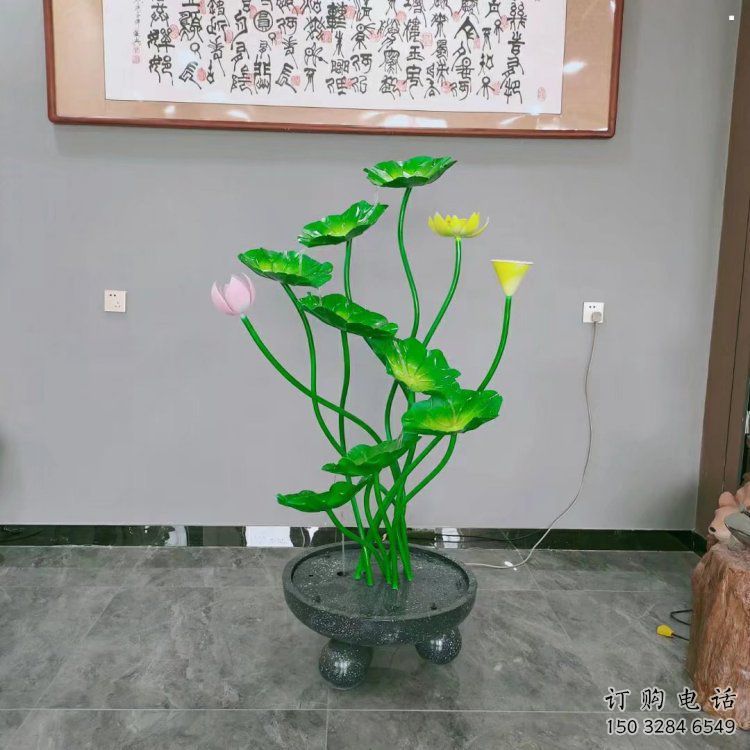 景區(qū)荷花雕塑通用，陸地擺件，各類荷花雕塑點擊