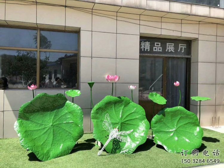荷葉雕塑優(yōu)選，城市裝飾，仿真荷葉雕塑定做廠家