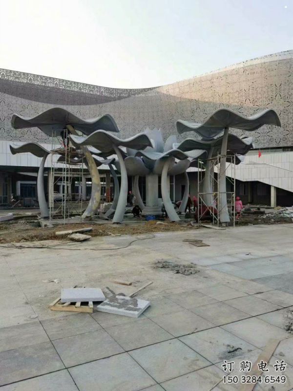 金屬荷葉雕塑通用，城市雕塑，不銹鋼荷葉雕塑指用廠家