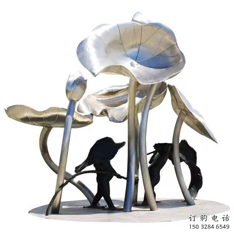 農村荷葉雕塑