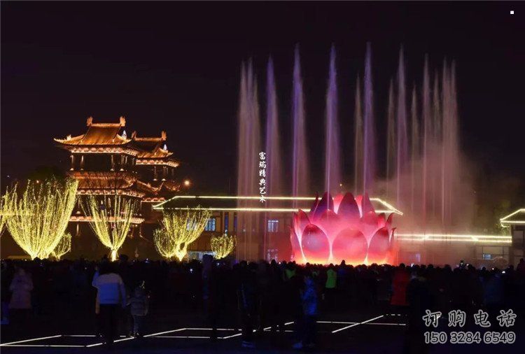 蓮花雕塑訂做，街景小品，蓮花噴泉雕塑定制廠家