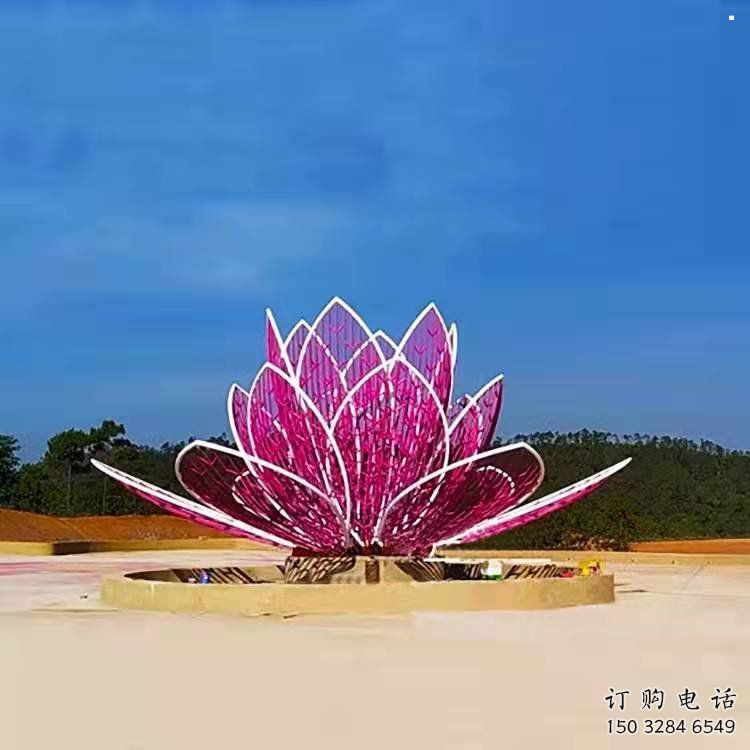 鏤空蓮花雕塑選用，酒店擺件，燈光蓮花雕塑工廠精選
