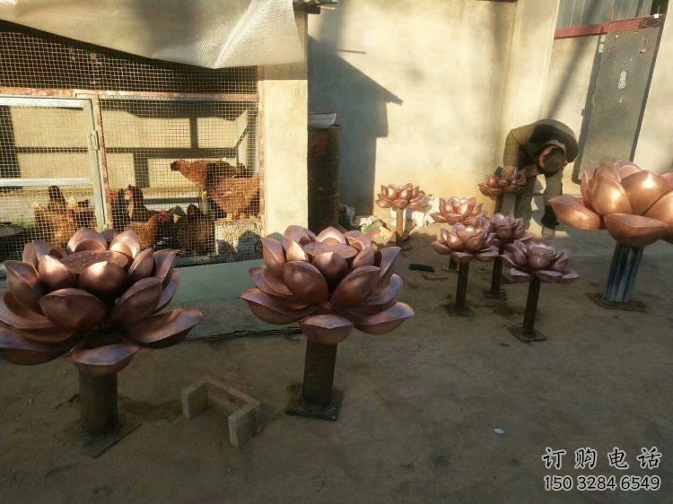 水蓮花雕塑廠家，景觀雕塑，水蓮花銅雕塑制作承接