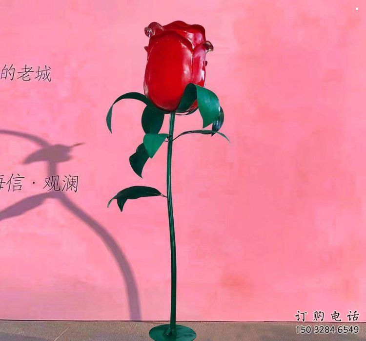 月季雕塑生產(chǎn)商，城市雕塑，月季花朵雕塑景觀常用