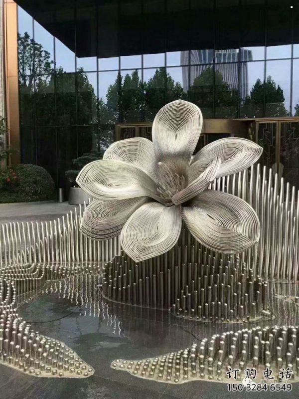大型月季花雕塑優(yōu)選，白鋼構(gòu)件，不銹鋼月季花雕塑廠家