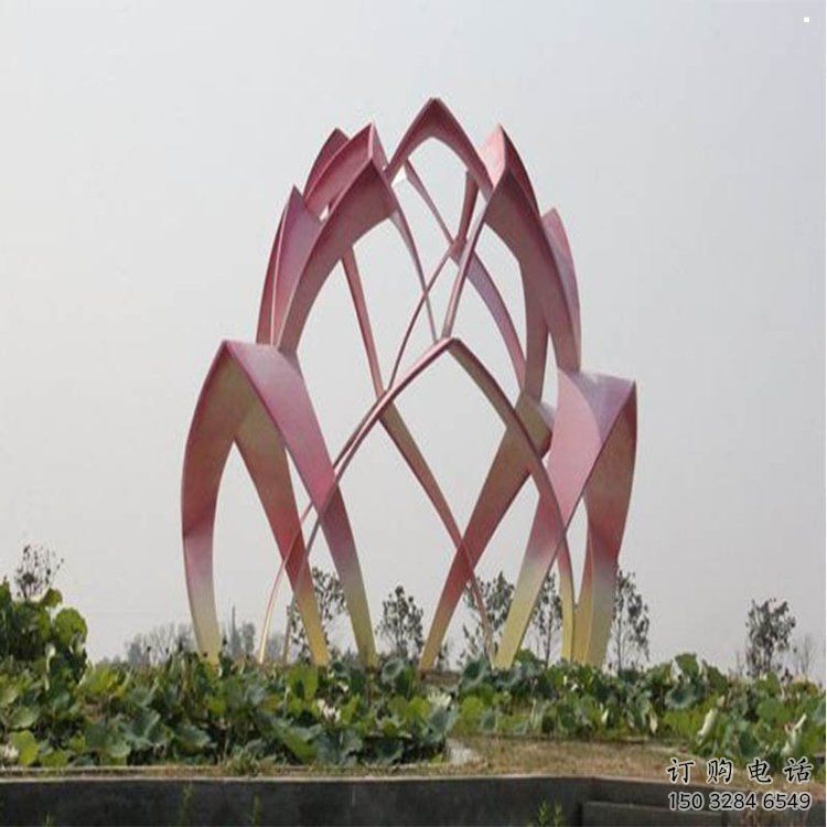 花朵雕塑展品，街頭雕塑，地產(chǎn)郁金香花朵雕塑供需