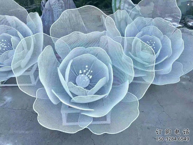 牡丹花雕塑訂做廠家，美陳雕塑，鏤空牡丹花雕塑優(yōu)選