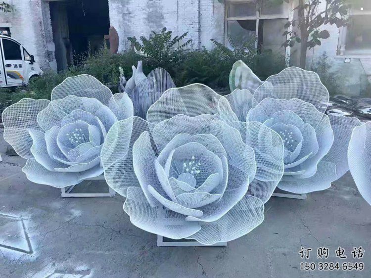 牡丹花雕塑精選，歐式風(fēng)格，門口鏤空牡丹花雕塑選定