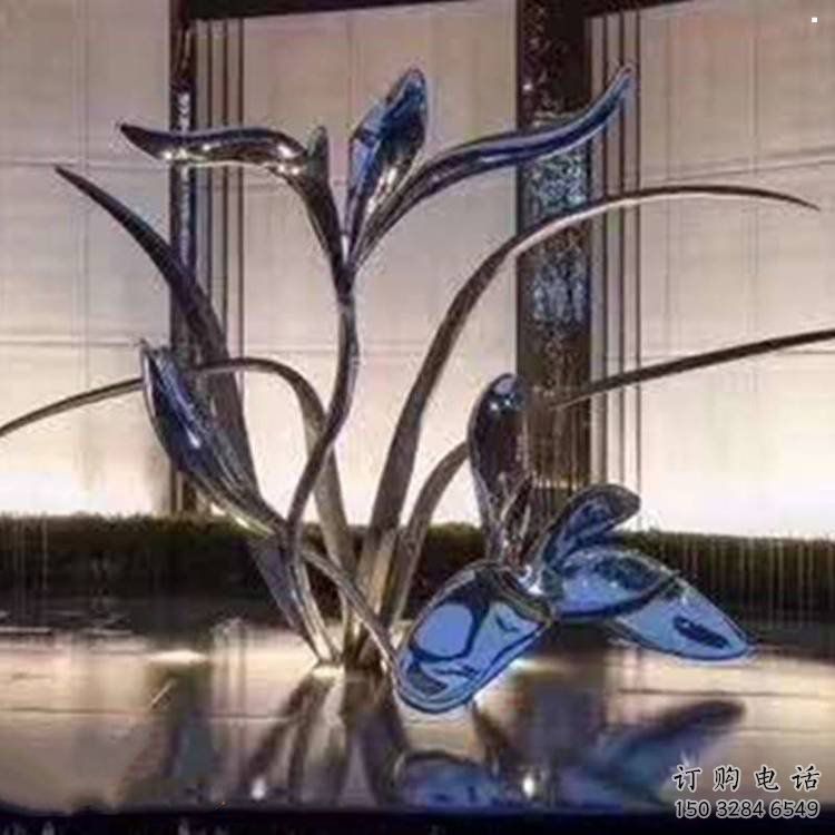 鏡面蘭花雕塑 鏡面蘭花雕塑