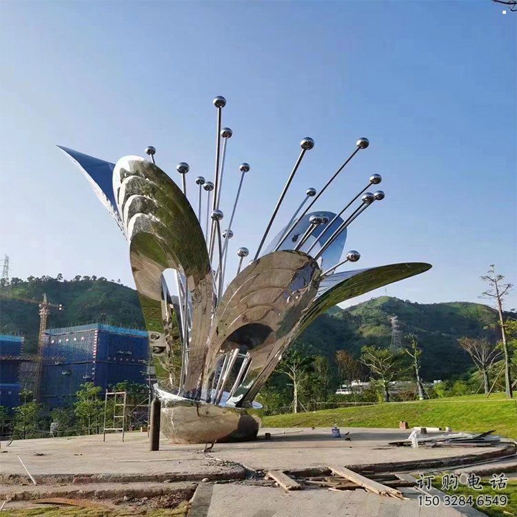 百合花雕塑標(biāo)準(zhǔn)，廣場(chǎng)雕塑，不銹鋼百合花雕塑供給