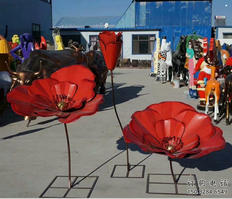 風車花雕塑工廠標準，多彩藝術，不銹鋼風車花雕塑供應