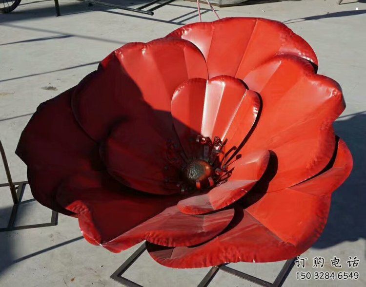 風(fēng)車花雕塑觀賞型，街景小品，不銹鋼風(fēng)車花雕塑主題常用