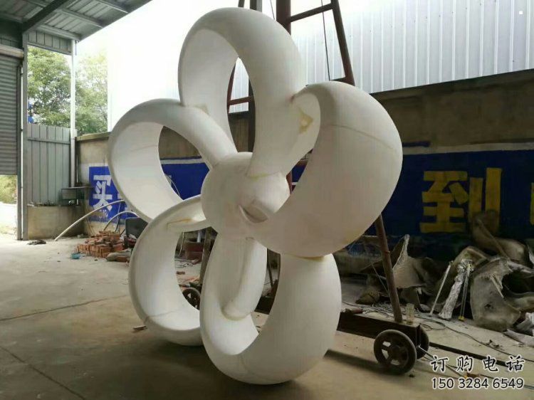 金銀花雕塑生產(chǎn)，廣場(chǎng)雕塑，不銹鋼金銀花雕塑廠家
