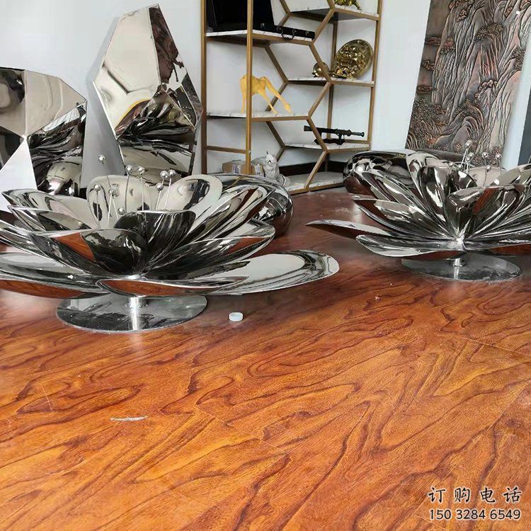 茉莉花雕塑選定，美陳雕塑，現(xiàn)代不銹鋼茉莉花雕塑優(yōu)選