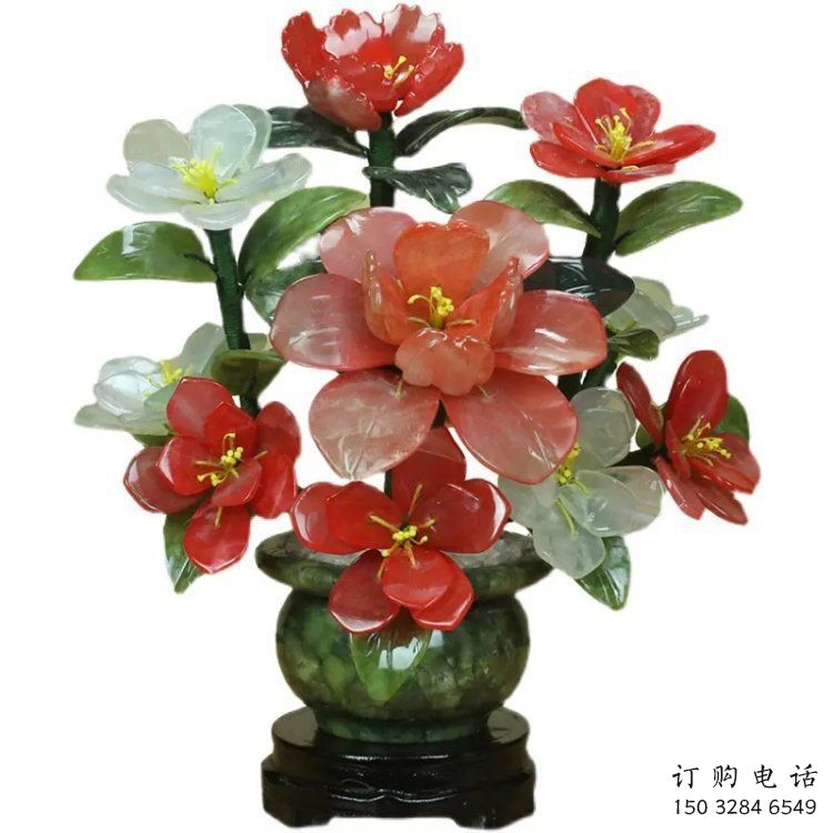 山茶花雕塑通用，陸地?cái)[件，景觀山茶花雕塑制作廠家