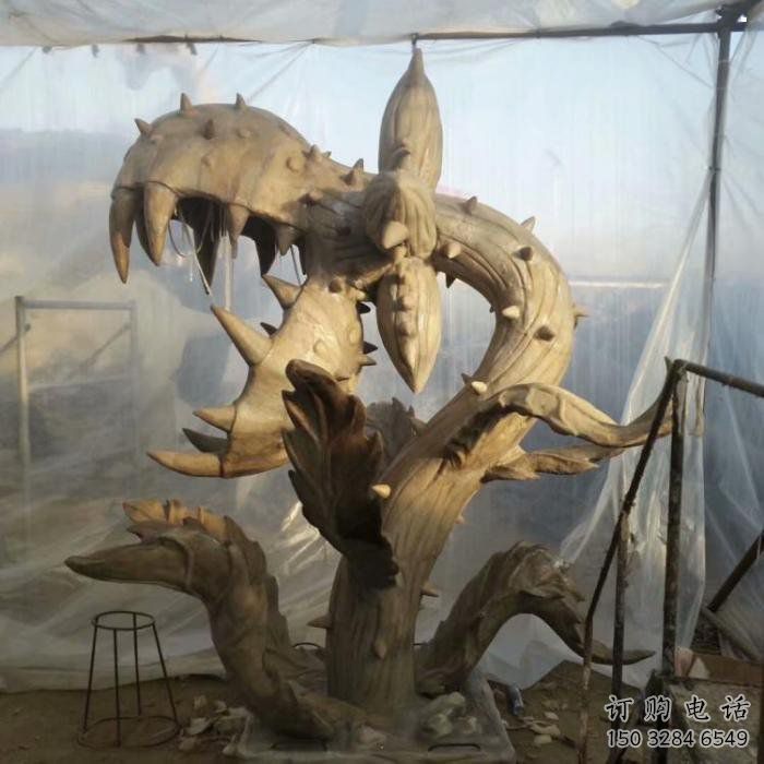 食人花雕塑制作，戶外雕塑，景觀食人花雕塑選用