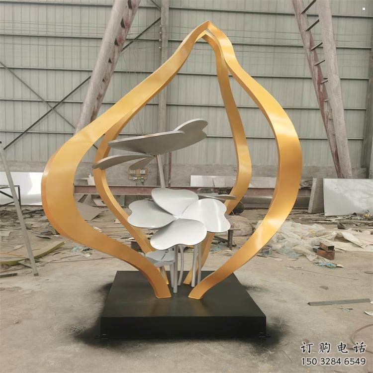 梧桐花雕塑常用，鋼管組合，景觀梧桐花雕塑廠家定價