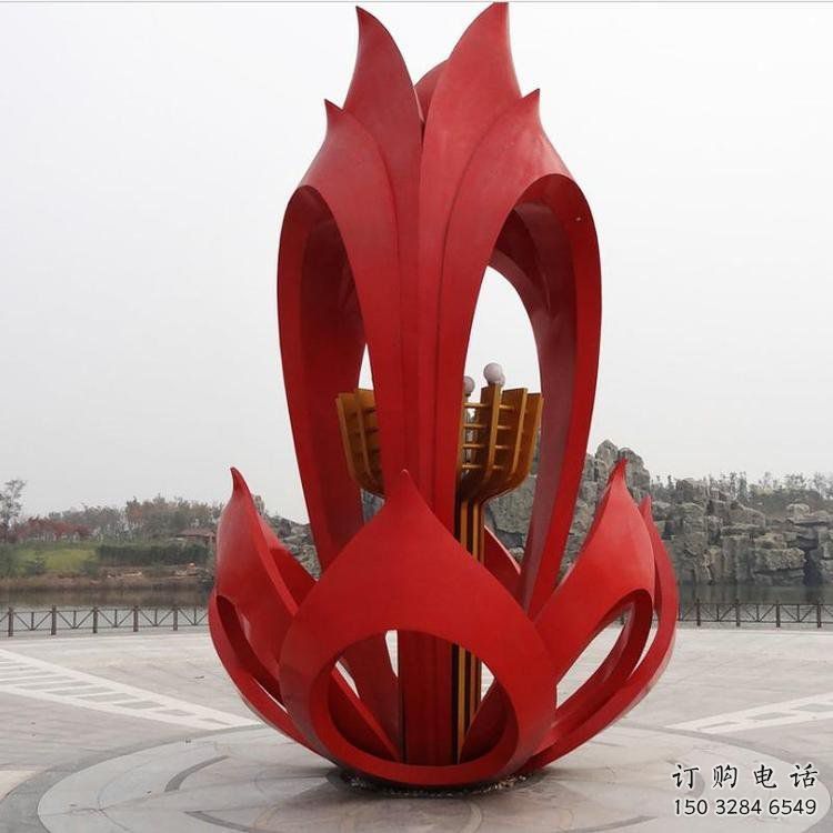 梧桐花雕塑點(diǎn)擊，地標(biāo)擺件，不銹鋼梧桐花雕塑承接
