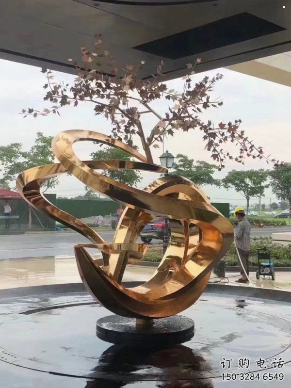 櫻花雕塑生產(chǎn)，街頭藝術，不銹鋼櫻花雕塑廠