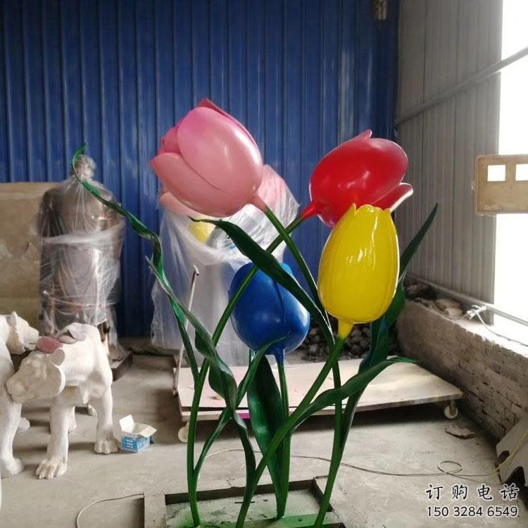 郁金香雕塑廠家，中式工藝，不銹鋼郁金香雕塑精選