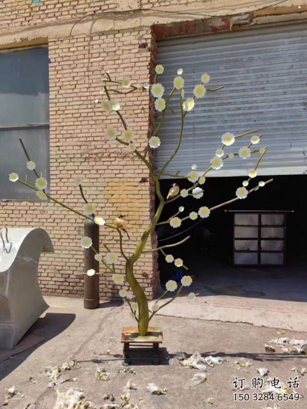 紫丁香雕塑制造商，露天雕塑，不銹鋼紫丁香雕塑訂做廠家
