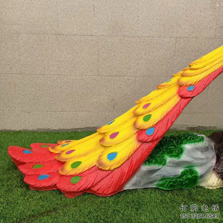 園林孔雀雕塑承接，公園雕塑，仿真孔雀雕塑定制