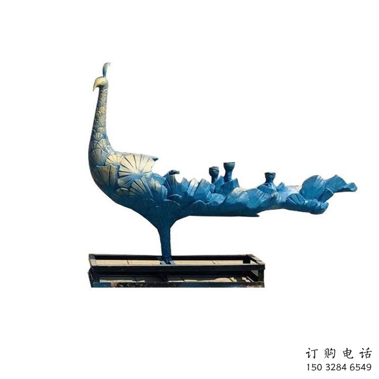 彩繪孔雀雕塑供求，景區(qū)案例，景觀仿古孔雀雕塑精選?