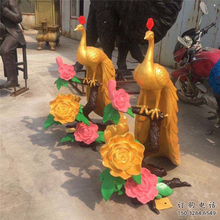 孔雀雕塑制作廠家，公園小品，銅孔雀雕塑優(yōu)選?