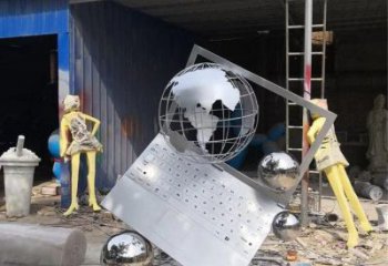 地球儀雕塑通用，花園小品，廣場筆記本地球儀雕塑優(yōu)價(jià)