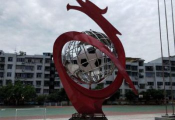地球儀雕塑制造商，小區(qū)擺件，白鋼地球儀噴泉雕塑提供