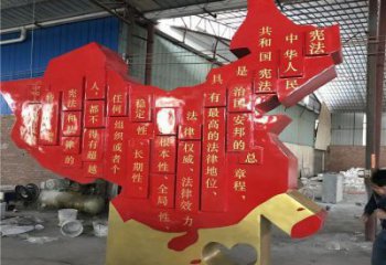 烤漆地圖雕塑，白鋼構(gòu)件，不銹鋼地圖雕塑生產(chǎn)廠家