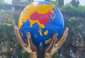 地球儀雕塑供求，城市雕塑，景觀手托地球儀雕塑優(yōu)選