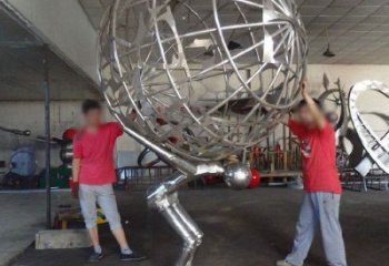 地球儀雕塑精選，街頭藝術(shù)，公園手托地球儀雕塑承接