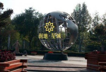 地球儀雕塑承接，景區(qū)案例，現(xiàn)代地球儀雕塑承接