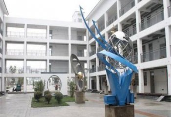地球儀雕塑承接，校園雕塑，現(xiàn)代地球儀雕塑定制