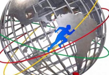 地球儀雕塑專供，美陳雕塑，社區(qū)現(xiàn)代地球儀雕塑預定