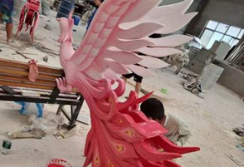 鳳凰雕塑觀賞型，廣場系列，玻璃鋼鳳凰雕塑廠家優(yōu)選
