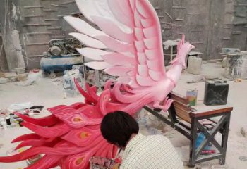 鳳凰雕塑廠家，美陳雕塑，彩繪鳳凰雕塑預(yù)定
