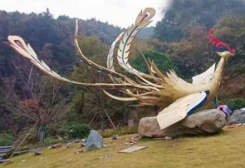 鳳凰雕塑精品，標識雕塑，發(fā)光鳳凰雕塑廠家