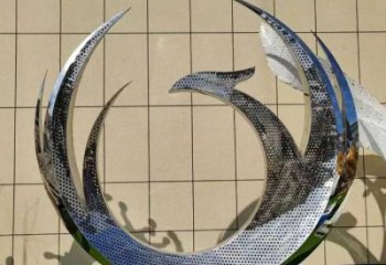 鳳凰雕塑供給，戶外雕塑，不銹鋼鳳凰圓環(huán)雕塑廠家選用