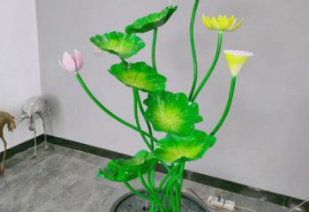 荷花雕塑優(yōu)選，圓雕體系，園林仿真荷花雕塑選定